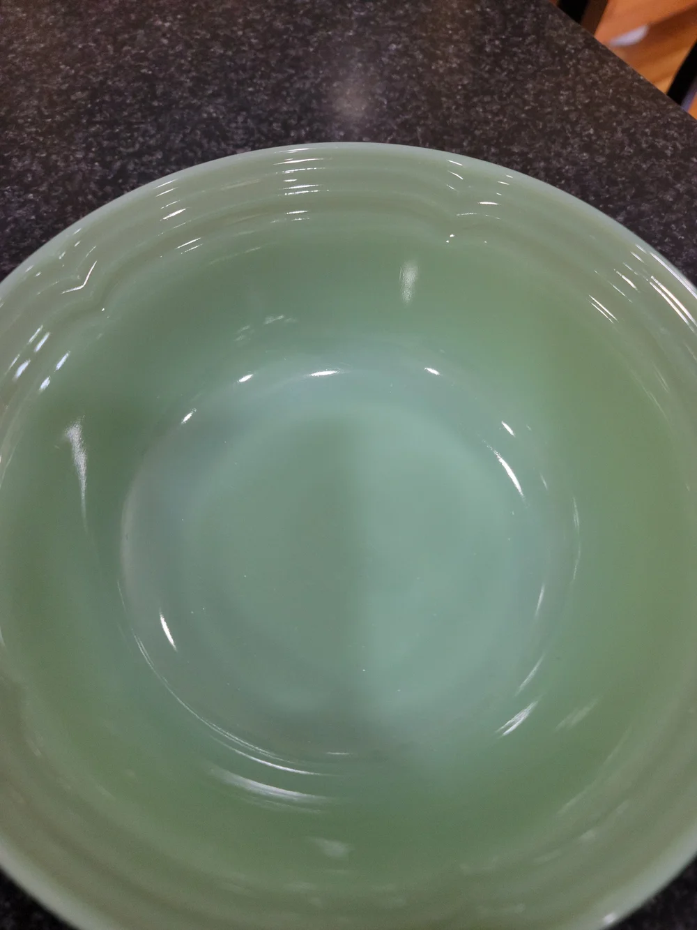 Vintage Fire-King 3 Band Jadite Vegetable Bowl 8 Inch